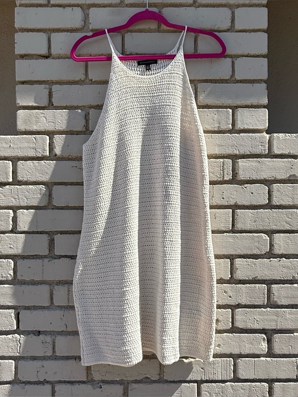NWT Banana Republic Crochet Tank Dress in Cream - Size Large